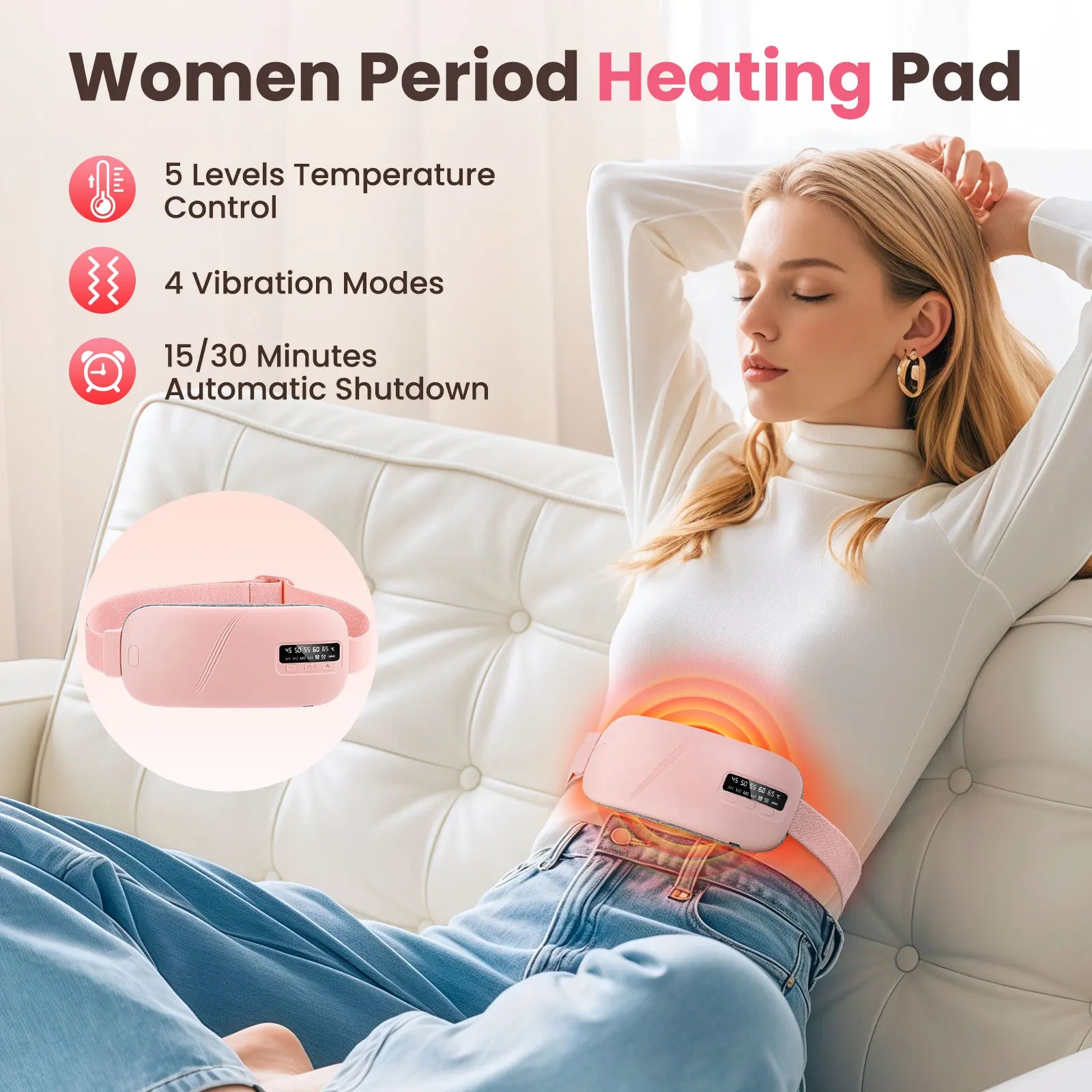 PosturePerfect Menstrual Heating Pad for Cramp Relief
